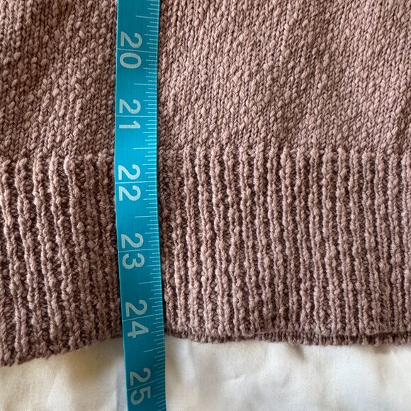 Coldwater Creek 100% Slub Cotton Mauve Short Sleeve Sweater, size XL - Picture 5 of 8